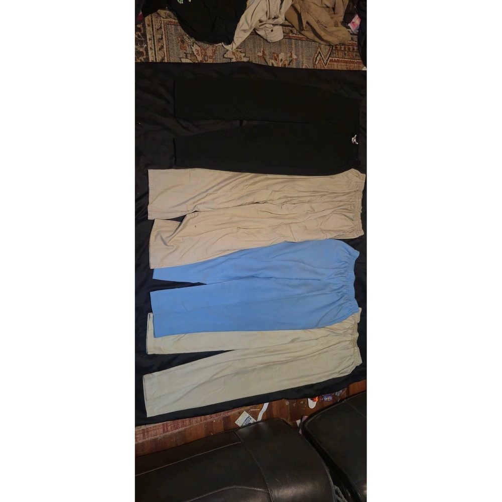 Lot of 4 Womens Pull On Elastic Waist Pants Cathy Daniels Bonworth Simply Basic